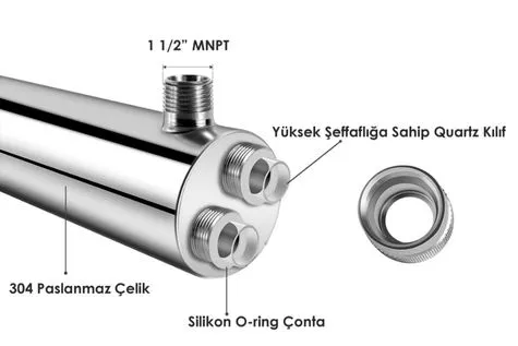 ES-110 10m3/h 130W - 1 1/2” Dişli UV Cihazı